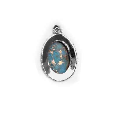 Pingente de Prata com Turquesa.