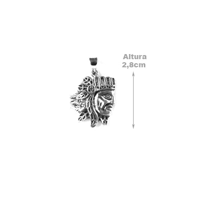 Pingente de Prata Índio