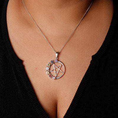 Pingente de Prata com Pedras