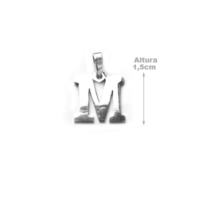 Confecção Pingente de Prata Letra