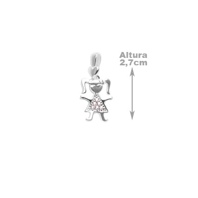 Pingente de Prata Menina