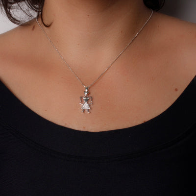 Pingente de Prata Menina