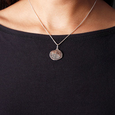 Pingente de Prata Duas Cruzes