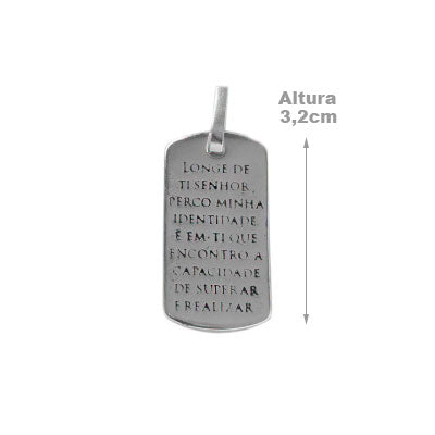 Pingente de Prata Placa