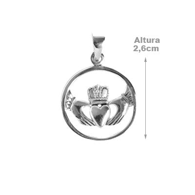 Pingente de Prata Claddagh
