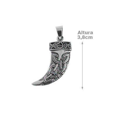 Pingente de Prata Dente de Sabre