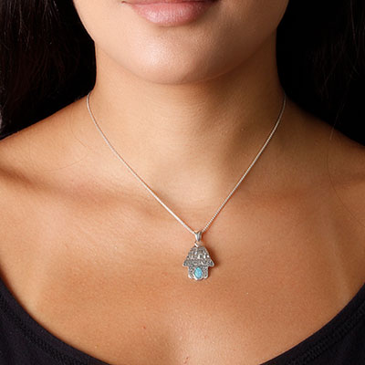 Pingente de Prata Hamsa