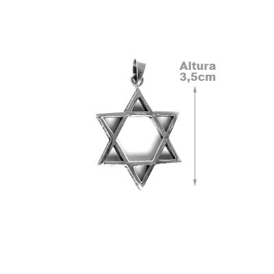Pingente de Prata Estrela de Davi