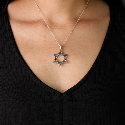 Pingente de Prata Estrela de Davi