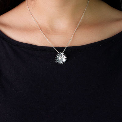 Pingente de Prata Flor