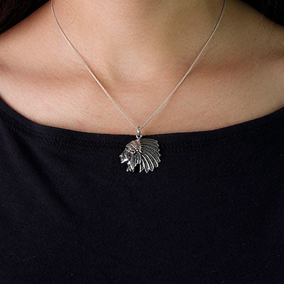 Pingente de Prata Índio