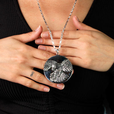 Pingente de Prata Águia.