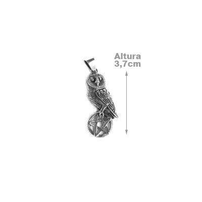 Pingente de Prata Coruja