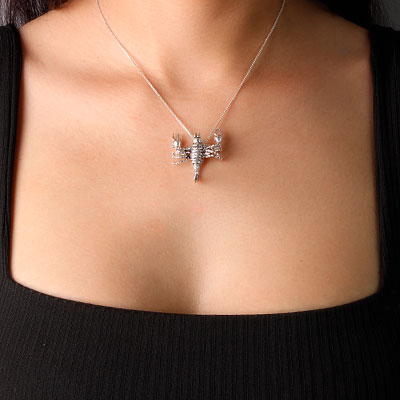 Pingente de Prata Escorpião