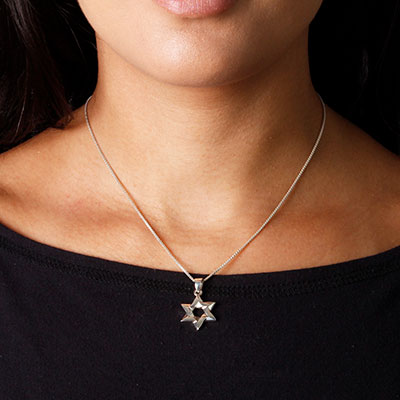 Pingente de Prata Estrela de Davi