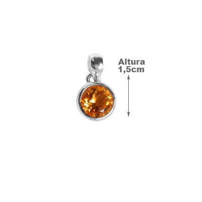 Pingente de Prata com Citrino