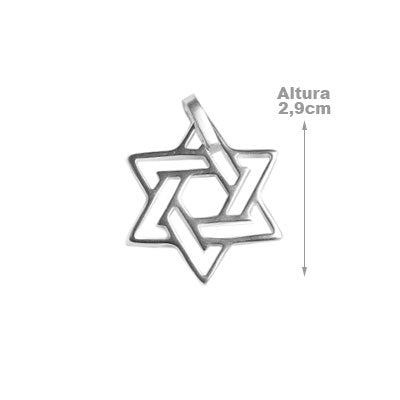 Pingente de Prata Estrela de Davi