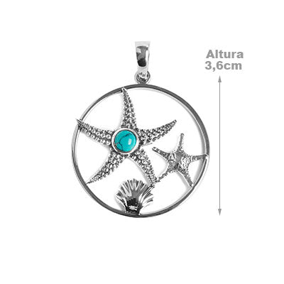 Pingente de Prata Estrela do Mar