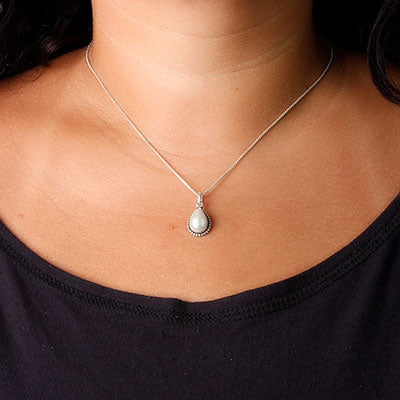 Pingente de Prata com Pérola