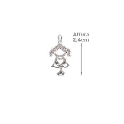 Pingente de Prata Menina