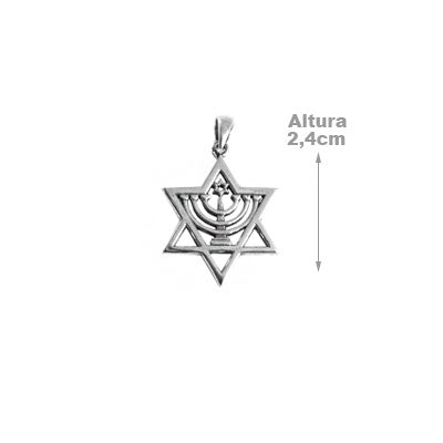Pingente de Prata Estrela de Davi
