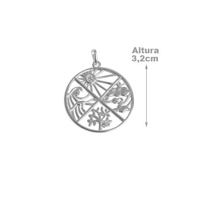Pingente de Prata 4 elementos