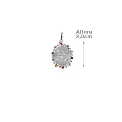 Pingente de Prata com Zircônias