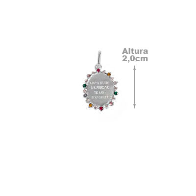 Pingente de Prata com Zircônia