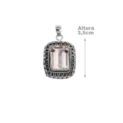 Pingente de Prata com Cristal