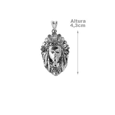 Pingente de Prata Índio