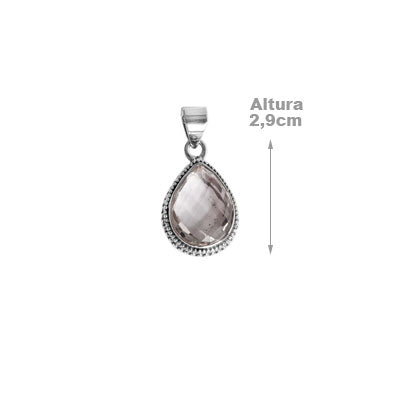Pingente de Prata com Cristal