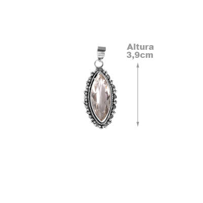 Pingente de Prata com Cristal