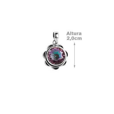 Pingente de Prata com Cristal