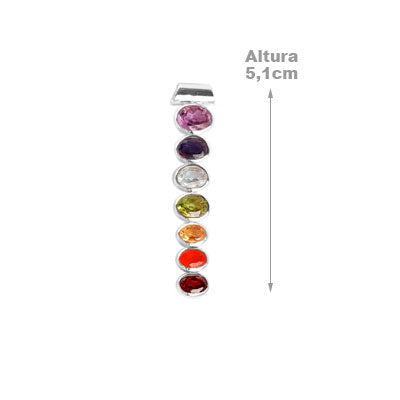 Pingente de Prata com Pedras