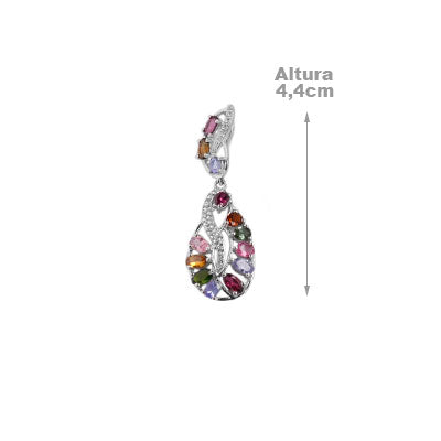 Pingente de Prata com Pedras