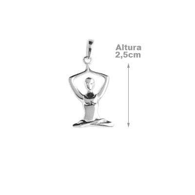 Pingente de Prata Yoga