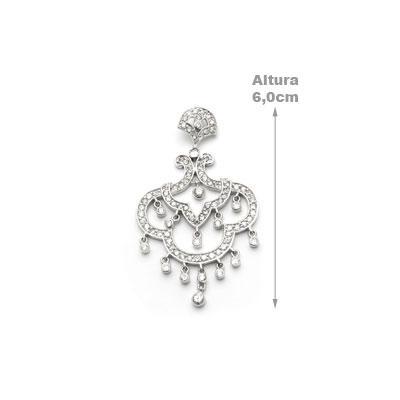 Pingente de Prata com Zircônia e Banho de Ródio