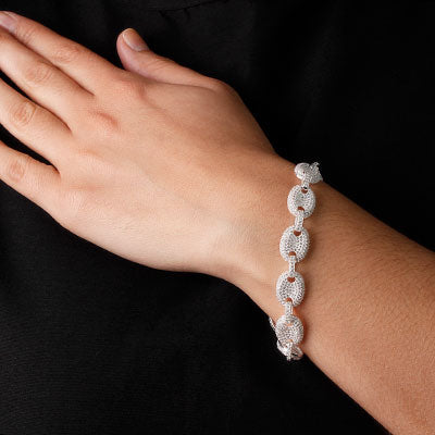 Pulseira de Prata com Zircônia