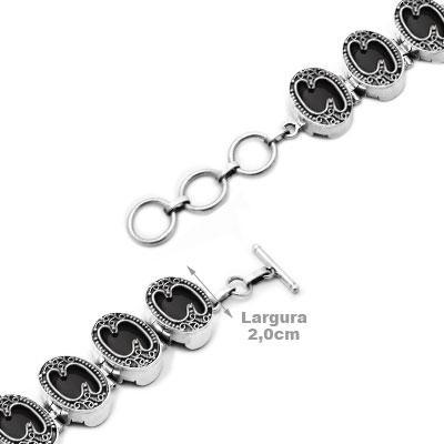 Pulseira de Prata com Ágata