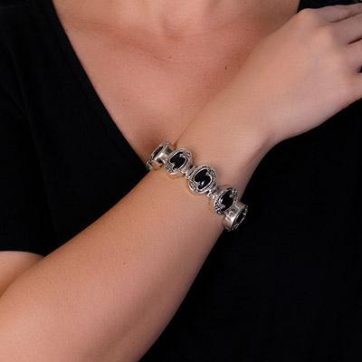 Pulseira de Prata com Ágata