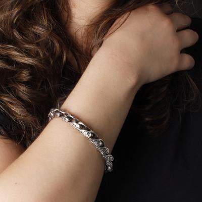 Pulseira de Prata em Elos