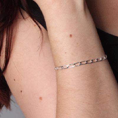 Pulseira de Prata em Elos.