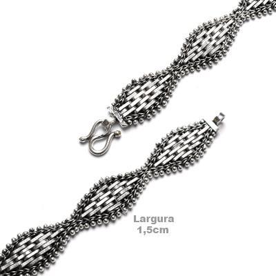 Pulseira de Prata Trabalhada