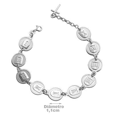 Pulseira de Prata Dez Mandamentos.