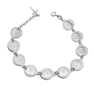 Pulseira de Prata Dez Mandamentos.