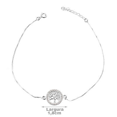 Pulseira de Prata Árvore da Vida.