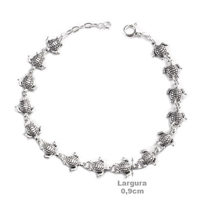 Pulseira de Prata Tartaruga.