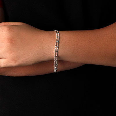 Pulseira de Prata Elos.