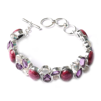 Pulseira de Prata Pedras