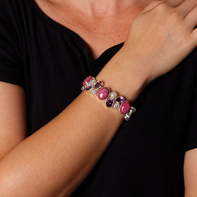 Pulseira de Prata Pedras